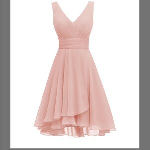 Elegant Blush Sleeveless Wedding Dress